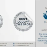 Social Distancing Floor Marker Sticker