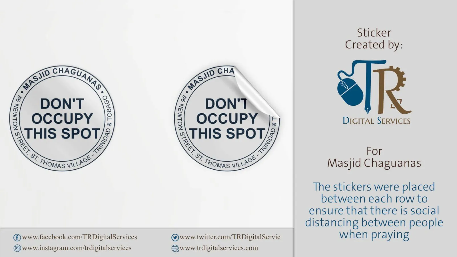 Social Distancing Floor Marker Sticker