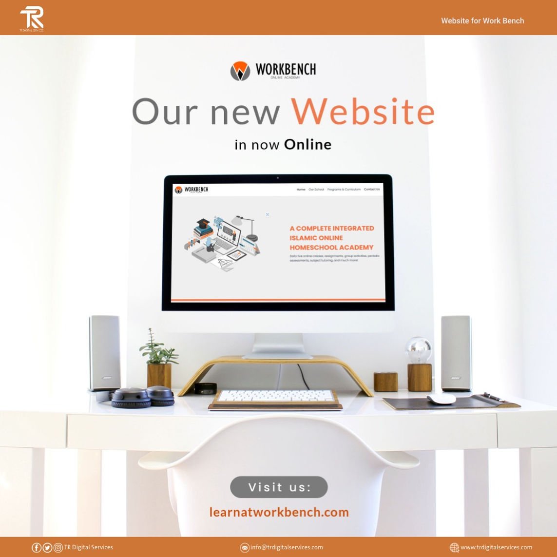 Screenshot of Work Bench website homepage