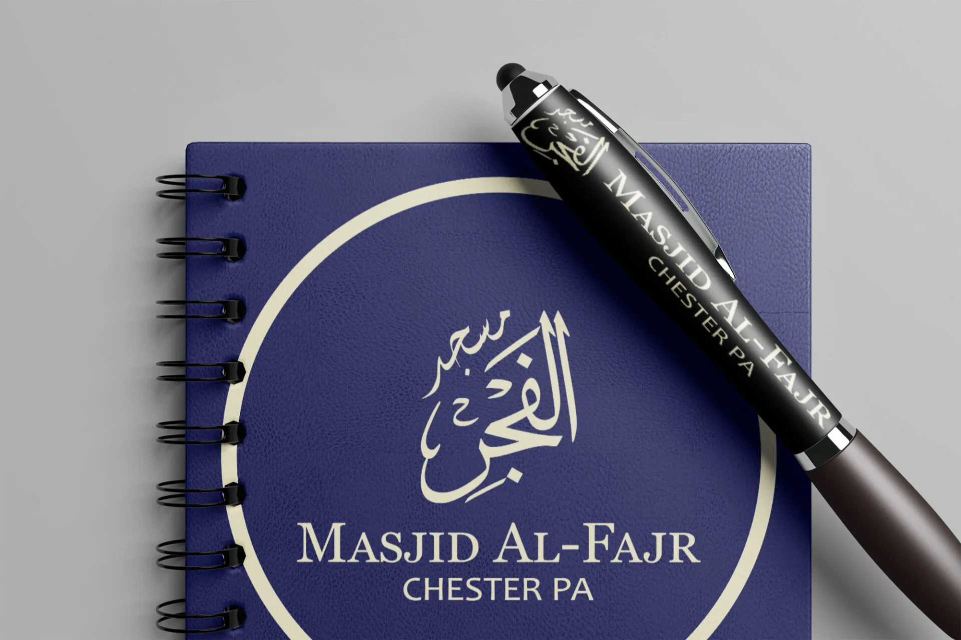 Note book with pen mockup